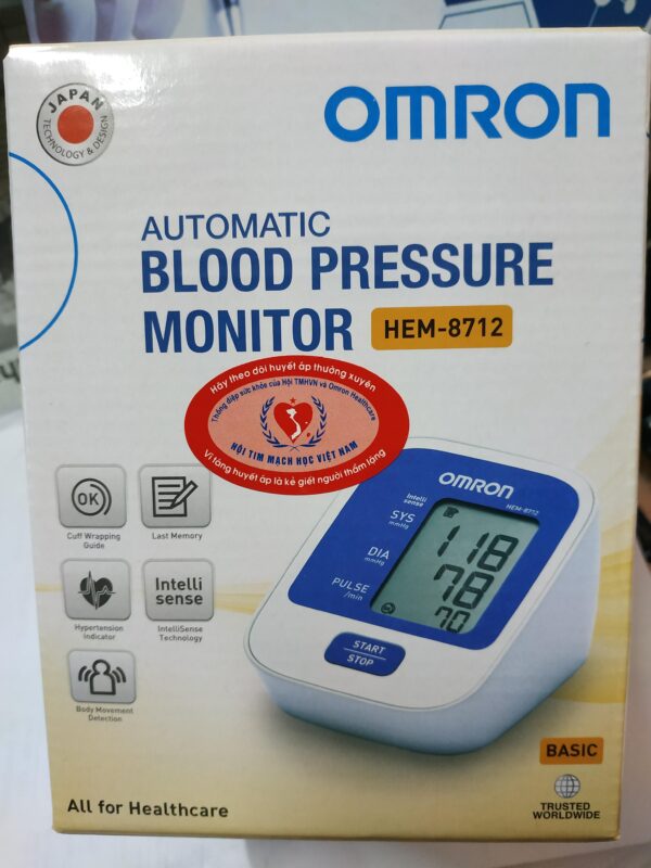Máy đo huyết áp bắp tay tự động Omron HEM-8712