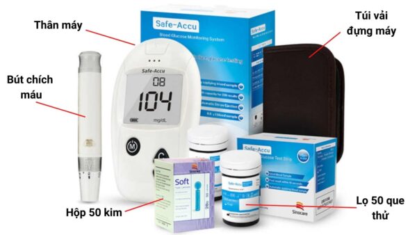 Máy đo đường huyết Sinocare Safe Accu